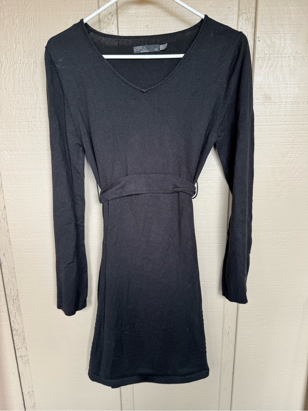 Prana V Neck Bell Sleeve Sweater Dress Size XS